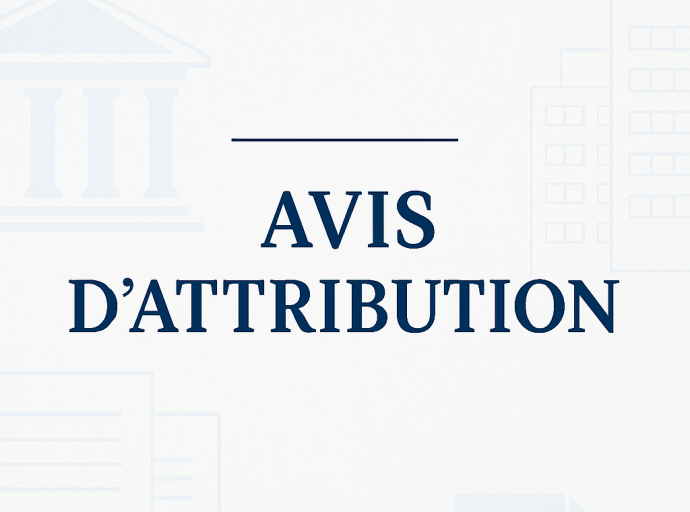 Avis d'attribution provisoire : matériel de bureau 2026 